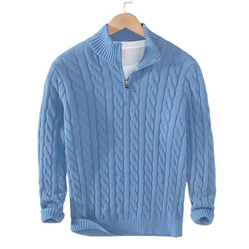 BARCLAY Zipped Cable Sweater