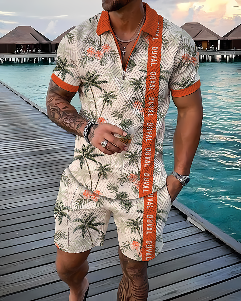 Florida Palms DUVAL Polo Shirt And Shorts Co-Ord