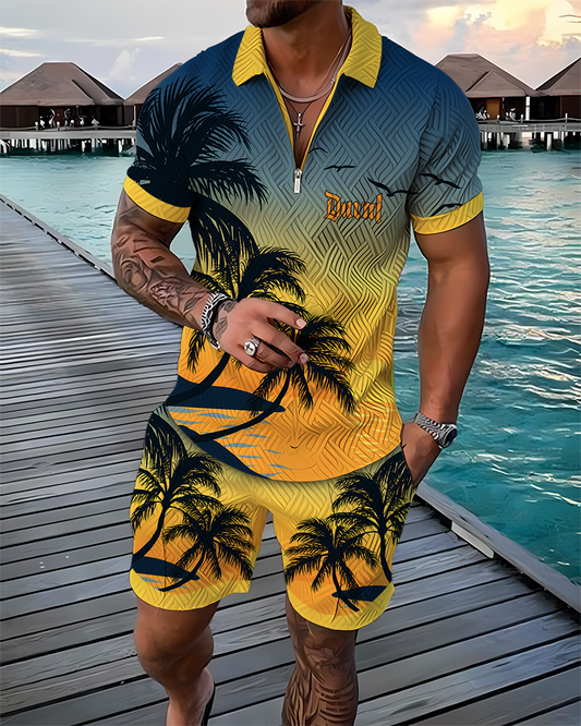 Sunset Angels Polo Shirt And Shorts Co-Ord