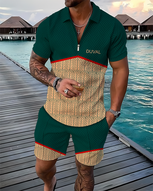 Virtuoso DUVAL Polo Shirt And Shorts Co-Ord