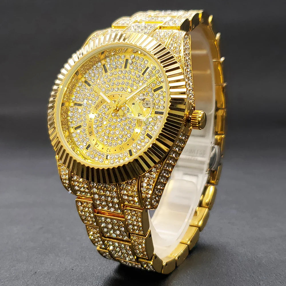 Chrono Iced Out Watch