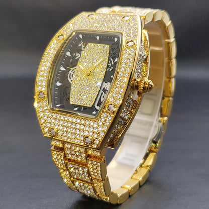 Tonneau Iced Out Watch