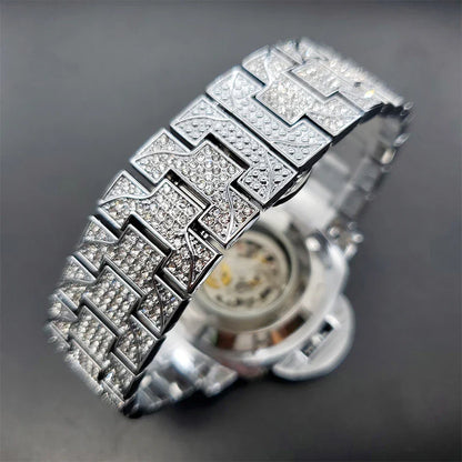 Chrysalis Skeleton Iced Out Watch