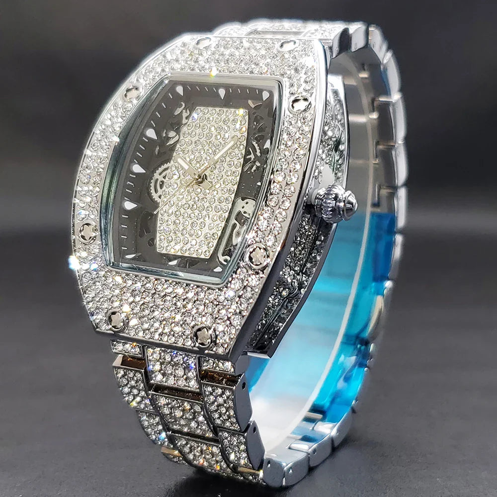 Tonneau Iced Out Watch