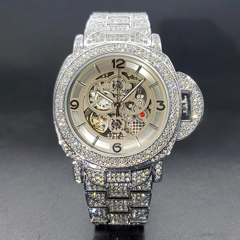 Chrysalis Skeleton Iced Out Watch