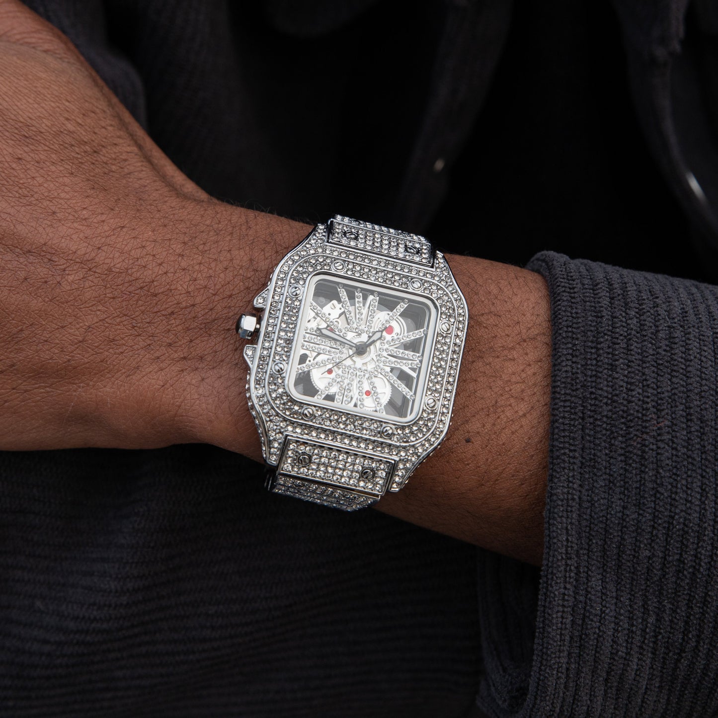 Skeleton Iced Out Watch