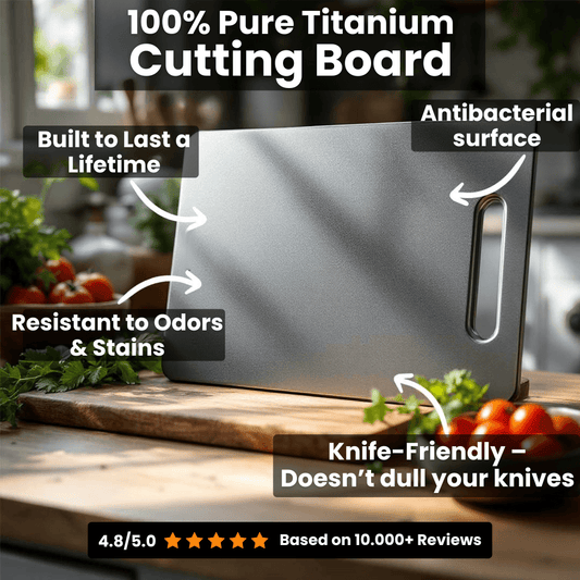 TitanCut™ - 100% Pure Titanium Cutting Board